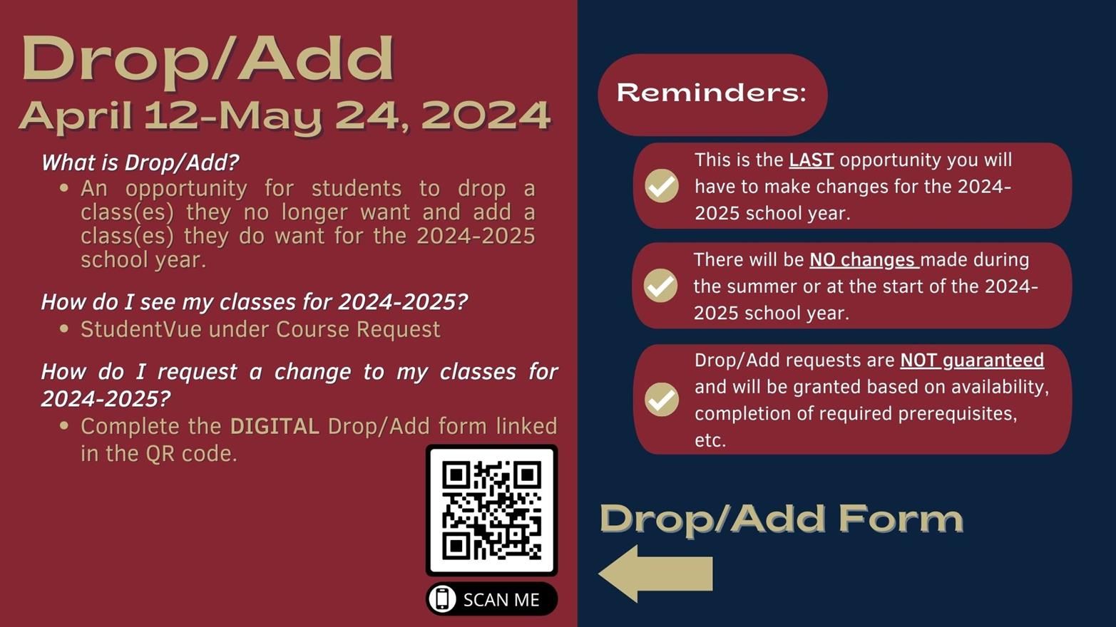 drop add reminders 2024